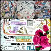 WORDS, PHRASES, PICTURES Ephemera 25 Pcs Junk Journal Scrapbook Vision Boards