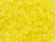 100 Yellow Octagon Buttons, size 13mm, 4 hole, Pearlescent, Free Shipping, USA