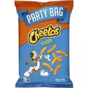 Cheetos Cheese Puffs Chips Snacks Pack Party Bag 165g