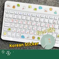 在飛比找蝦皮購物優惠-韓國鍵盤貼紙透明卡通可愛鍵盤貼紙適用於所有筆記本電腦桌面字母