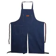 Adjustable Split Leg Pottery Apron with Pocket DIY Ceramic Sculpture Mud-Retaining Overalls As Shown
