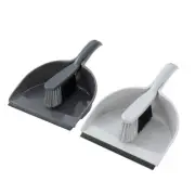 3 x Plastic Deluxe Dustpan n Brush Broom Sets Sweeper Home Office Cleaner Clean