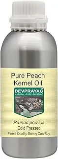 Devprayag Pure Peach Kernel Oil (Prunus persica) Natural Therapeutic Grade Cold Pressed 1250ml (42 oz)