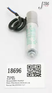 18696 EBM PAPST FAN CAPACITOR FOR EBM MULTI-SPEED 2162-4-7320