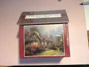 Thomas Kinkade Painter of Light 100 Pcs 9 x 7 Jigsaw Puzzle Candlelight Cottage