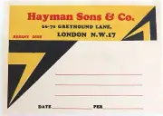 .RARE ART DECO 1940s SAMUEL JONES & Co UNUSED LARGE LITHOGRAPH COMPANY LABEL #29