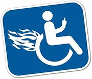 Disable Furious Wheelchair Sticker