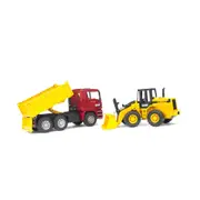 Bruder Licensed 1:16 Scale Man Tga Construction Truck With Articulated Road Loader Model Toy