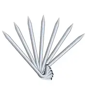 ASTM 1x18 in Heavy Duty Steel Hook Stakes Anchor Pegs Tents Inflatables 100 Pack