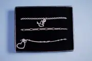 Dove and Heart Anklet Set by AVON - NEW In Box - Silvertone