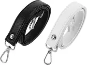 [FOMIYES] 2pcs Imitation Leather Purse Strap Replacement Handbag Handles with Swivel Clasps for Easy Attachment Ergonomic Design for Comfortable Carrying for Crossbody Bags