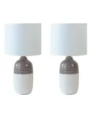 [Lexi Lighting] Botany Ceramic Table Lamp Set of 2
