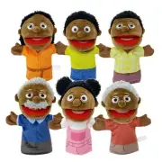 Black Skin Ragdoll Plush Hand Puppet Plush Toys Class Parent-child Interactive