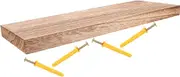 Amosfun Floating Shelves for Living Room Bathroom Wooden Wall Mount Space-Saving Storage Solution