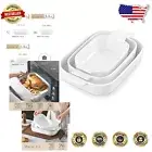 Durable Ceramic Bakeware Set: 3 Stackable Casserole Dishes for Versatile Cooking