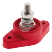 Jaylec BP3081R-5 Power Distribution Post S/Steel 3/8" Single Post Red 5 Pack