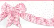 Sweet Pink Bow Ribbon Swag Mini Floral Baby Girl's Room Die-cut Wallpaper Border