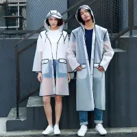 在飛比找蝦皮購物優惠-EVA包邊透明雨衣女韓國時尚版潮牌雨衣成人徒步旅行雨披 AK