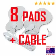 TENS ELECTRODE PADS & CABLE - 7cm x 5cm x 8 PREMIUM PADS + 1 CABLE ⭐⭐⭐⭐⭐