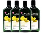 Avalon Organics Clarifying Lemon Shampoo, 11 oz - 4 Pack