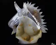 6.3" Agate Geode Crystal Unicorn, Realistic, Crystal Healing