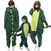 Kid's Adults' Patchwork Group Costume Onesie Costume Carnival Costume Dinosaur Onesie Pajamas Kigurumi Pajamas Funny Costume For Men and Women Boys and Girls C