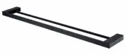 Oliveri ATHENS DOUBLE TOWEL RAIL Stainless Steel MATTE BLACK- 600mm Or 800mm