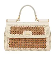 Dolce Gabbana Branded Tag Sicily Handbag One size Gray/Beige