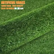 Synthetic Grass Artificial Turf Plastic Fake Plant Lawn Olive 15mm Pile 20SQM