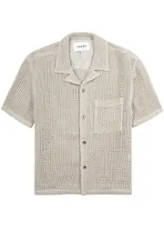 Frame Open-knit Linen Shirt - Beige - S S