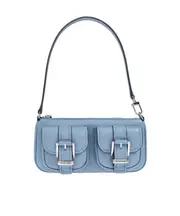 Michael Michael Kors Zoe Small Pebbled Pouch One size Blue