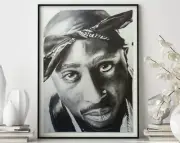 Tupac Shakur 2Pac Celebrity Iconic Poster Premium Quality Choose your Size