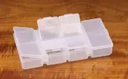 Hareline Dubbin - Flip Cap - 4 Small 2 Long Compartment Box