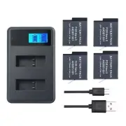 NEW 4x Replacement Batteries & Portable Charger for GoPro Hero 5 6 7