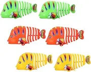 Generic 6pcs Wind Up Cartoon Fish Bath Mixed Color Swinging Fish Clockwork for Fun Bath Entertainment and Bedroom Decoration