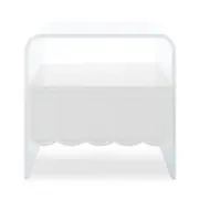 Magdalena 45cm Acrylic Glass Bedside Table - White