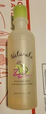 NATURALS PEAR FOAM BATH AVON 8.4 OZ NEW OLD STOCK SEALED