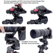 Adapter for Arca Quick Release Plate to Manfrotto RC4 808RC4 Tripod Head Clamp