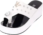 [Generic] Flip Flops Women Slide Beach Open Shoes Sandals Casual Platform Shoes Wedges Women's Slipper Scuff Sis Slippers Women Kitty House Slippers for Women