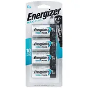 Energizer MAX Plus D Alkaline Batteries 4 Pack