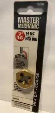7/16” 14 NC HEX DIE MASTER MECHANIC P/N 788537