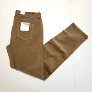 $198 New BRAX Casual Cord Pants Chuck 38x34 Brown Regular Fit HI-FLEX CORUROY