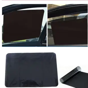 105*52CM單片裝全黑靜電貼PVC靜電膜遮陽貼汽車後玻璃側窗遮陽膜側窗太陽擋a (5.1折)