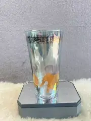 Vintage Krosno Elephant Highball Water Glasses Green Gold Barware Poland Marked