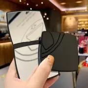 Women Fashion Black Portable Makeup Mirror Smooth Double-Sided Folding Mir===