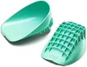 Heavy Duty Heel Cups for Heel Pain Relief & Support - Gel Cushion Shoe Inserts for Severs Disease & Plantar Fasciitis - Strong Honeycomb Pad for Women, Men, Kids (Green, L (EU40-47))