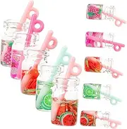[COHEALI] 12pcs Juice Cup Design Pendant Earring Charms Bulk Charms for Earring Making Handmade Jewelry Accessories