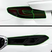 Fits BMW 5 Series 2021-2023 Tail Light Precut Smoked PPF Tint Headlight Film (for: BMW)
