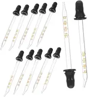 FOMIYES 1 Set Graduated Glass Droppers with Straight and Bent Tips Precision Laboratory Pipettes for Easy Liquid Measurement and Dispensing Compact and Lightweight Design for Home and Labs