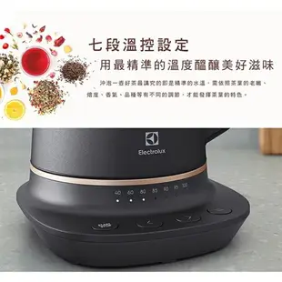 強強滾-Electrolux 伊萊克斯1.7L不鏽鋼智能溫控電茶壺 快煮壺E7EK1-60BP